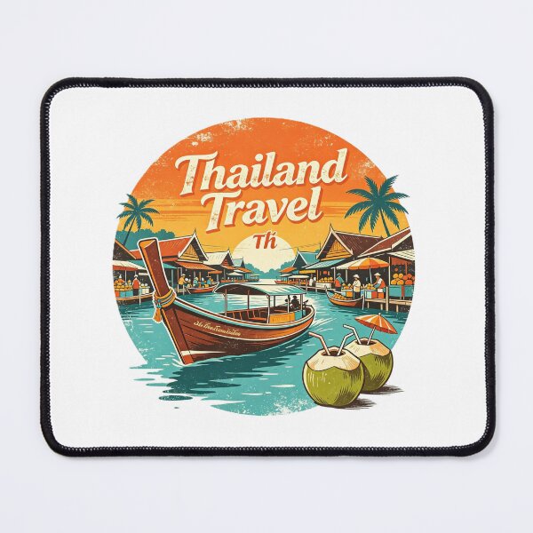 Item preview, Thailand – Floating Market Travel Art designed and sold by VladisWorld.