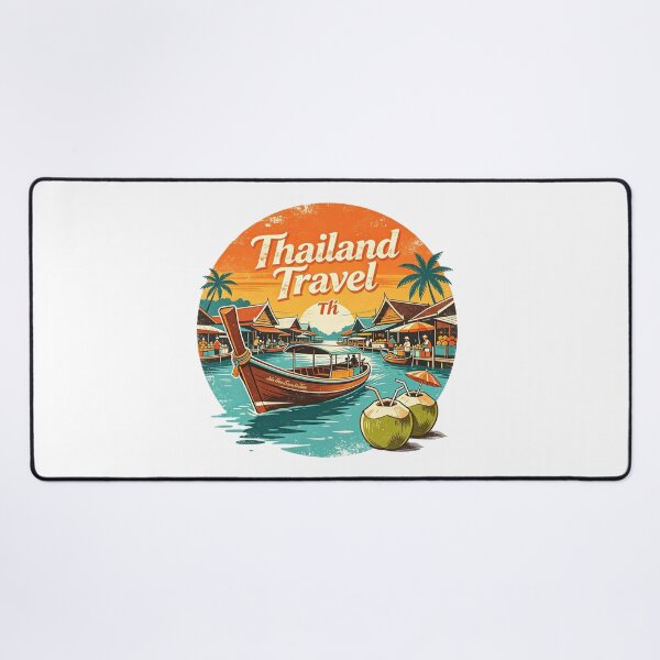 Item preview, Thailand – Floating Market Travel Art designed and sold by VladisWorld.
