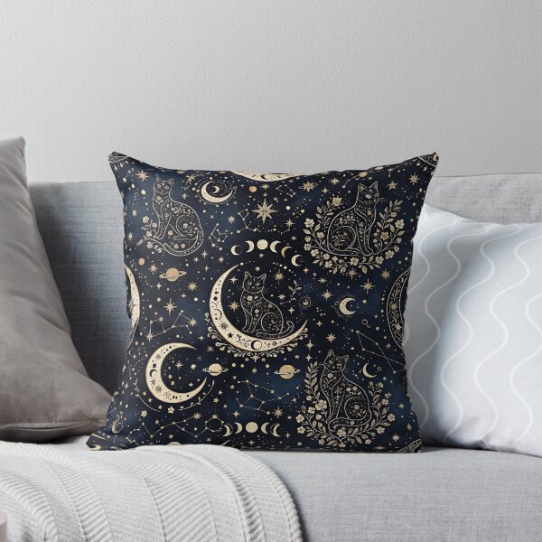 Item preview, celestial cat moon and stars pattern designed and sold by ArtDesignTp.
