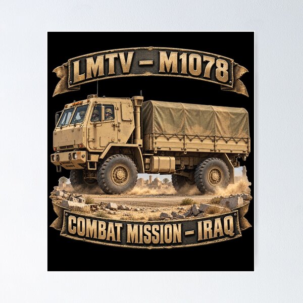 Item preview, Army - LMTV - 1078 - Combat Mission - Iraq - 3D - Enhanced designed and sold by Military Insignia Products.