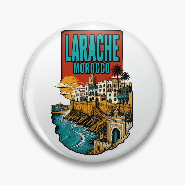 Aperçu de l'œuvre Larache Maroc Voyages et tourisme vintage créée et vendue par TravelersGems.