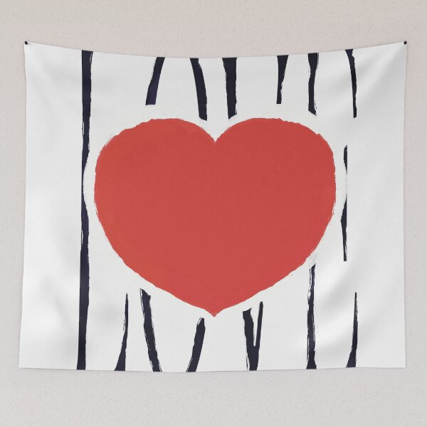 Item preview, Hand Painted LOVE Typography with Red Heart designed and sold by Bald Guy Draws.