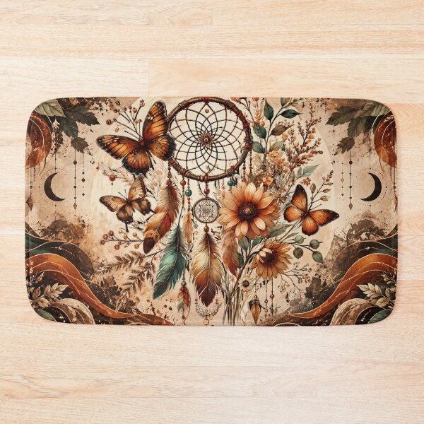 Item preview, Bohemian Dreamcatcher Butterfly Sunflower Celestial designed and sold by Fei Long Design Hub.