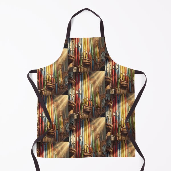Item preview, Colorful Pipe Organ with Golden Sunlight Beams designed and sold by pinkal.