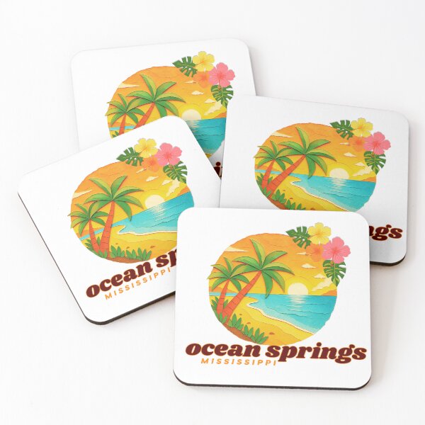 Item preview, Ocean Springs Mississippi Paper Cut Sunset | Gulf Coast Vacation Souvenir designed and sold by DonnaRaine.