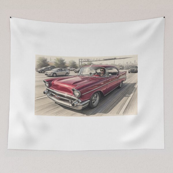 Item preview, Crimson Red Hot Rod Outlaw Custom Art designed and sold by redkat-4.