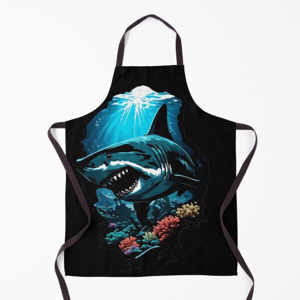 Item preview, Great white shark on coral reef designed and sold by KinoDesign.