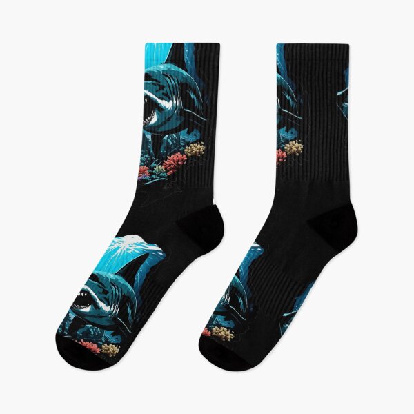 Item preview, Great white shark on coral reef designed and sold by KinoDesign.
