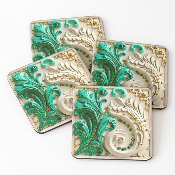 Item preview, Sculptural Emerald with Gold Enamel designed and sold by Vicky Brago-Mitchell®.