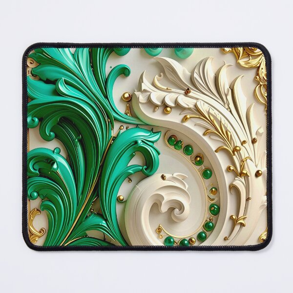 Item preview, Sculptural Emerald with Gold Enamel designed and sold by Vicky Brago-Mitchell®.