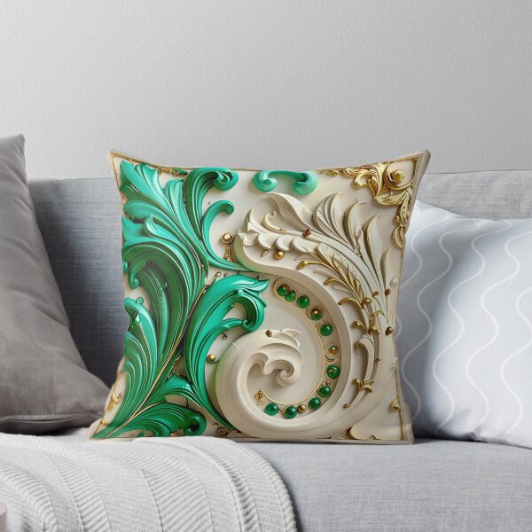 Item preview, Sculptural Emerald with Gold Enamel designed and sold by Vicky Brago-Mitchell®.