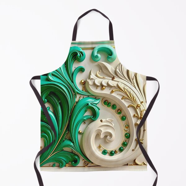 Item preview, Sculptural Emerald with Gold Enamel designed and sold by Vicky Brago-Mitchell®.