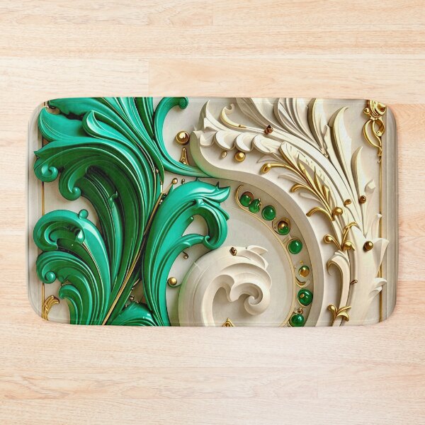 Item preview, Sculptural Emerald with Gold Enamel designed and sold by Vicky Brago-Mitchell®.