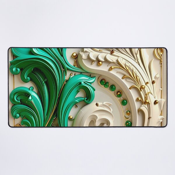 Item preview, Sculptural Emerald with Gold Enamel designed and sold by Vicky Brago-Mitchell®.