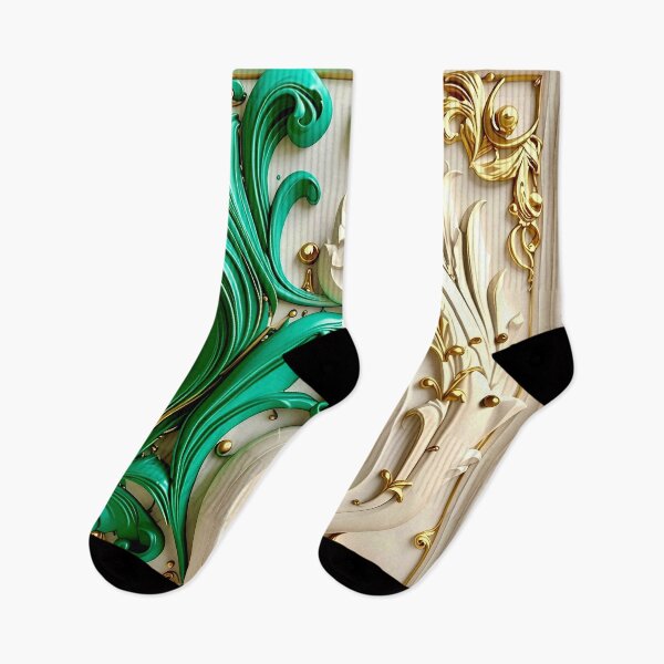 Item preview, Sculptural Emerald with Gold Enamel designed and sold by Vicky Brago-Mitchell®.