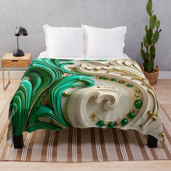 Item preview, Sculptural Emerald with Gold Enamel designed and sold by Vicky Brago-Mitchell®.