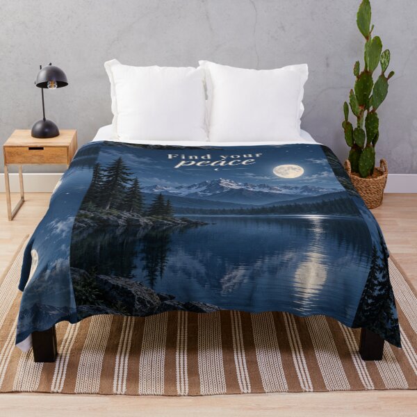 Item preview, Find Your Peace Moonlit Mountain designed and sold by Willow Sky.