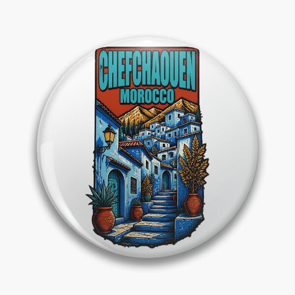 Item preview, Chefchaouen Morocco Vintage Travel Tourism designed and sold by TravelersGems.