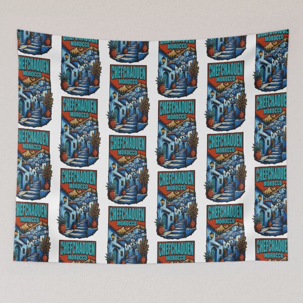 Item preview, Chefchaouen Morocco Vintage Travel Tourism designed and sold by TravelersGems.