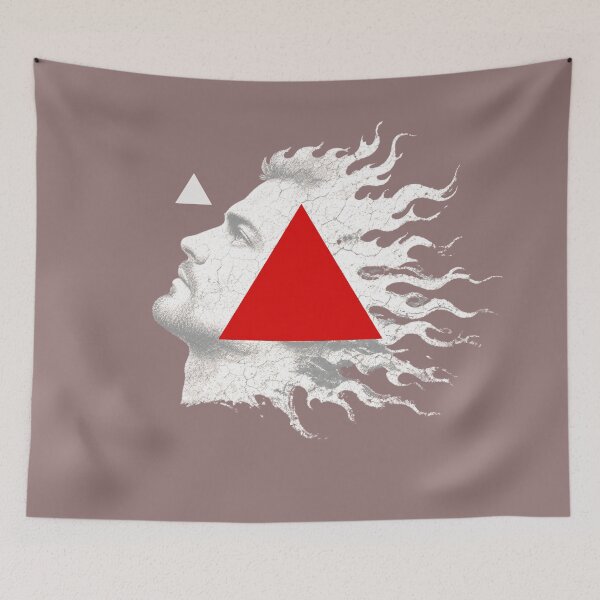 Item preview, Geometric Lion Red Triangle  designed and sold by freshwear design.