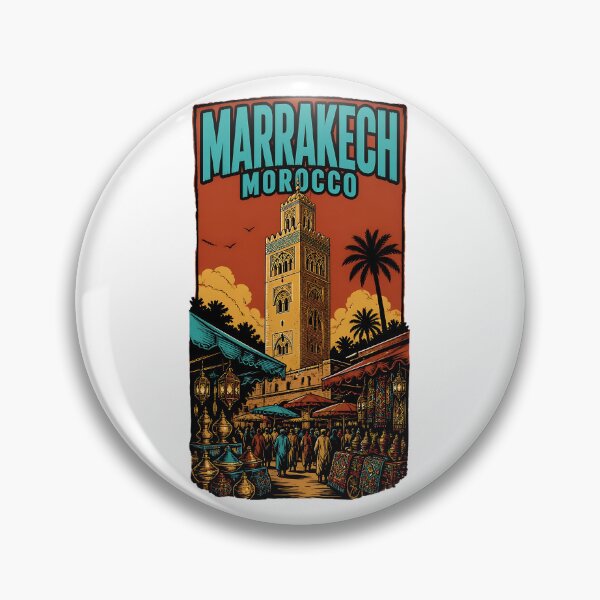 Item preview, Marrakech Morocco Vintage Travel Tourism designed and sold by TravelersGems.