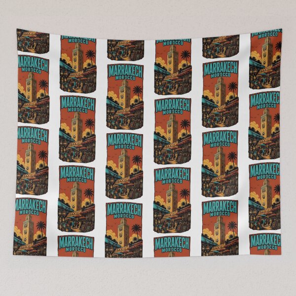 Item preview, Marrakech Morocco Vintage Travel Tourism designed and sold by TravelersGems.