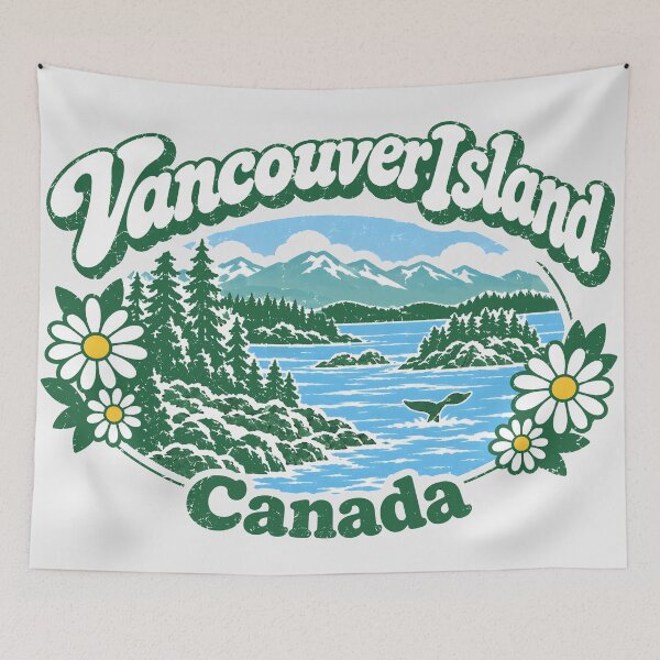 Item preview, Vancouver Island Cute Groovy Landscape designed and sold by HowToCanadian.