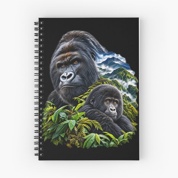 Item preview, Mountain Gorilla – Misty Mountain Rainforest Wildlife Art designed and sold by redsharkuk.