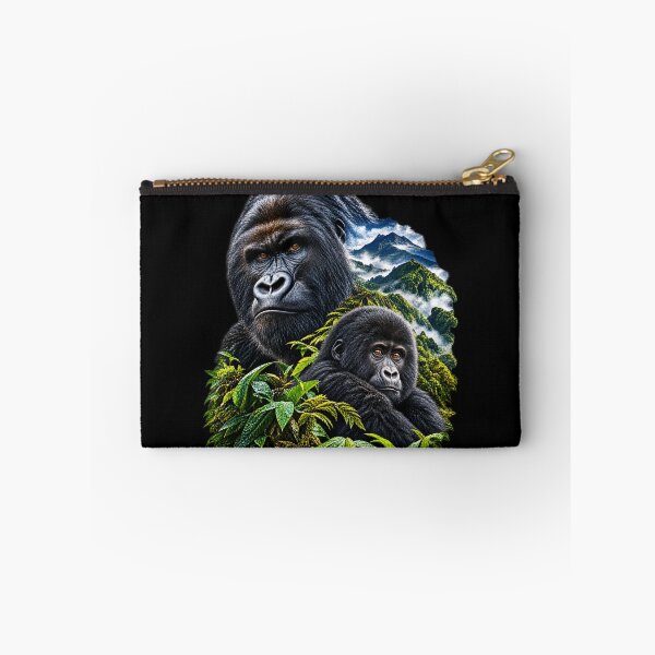 Item preview, Mountain Gorilla – Misty Mountain Rainforest Wildlife Art designed and sold by redsharkuk.