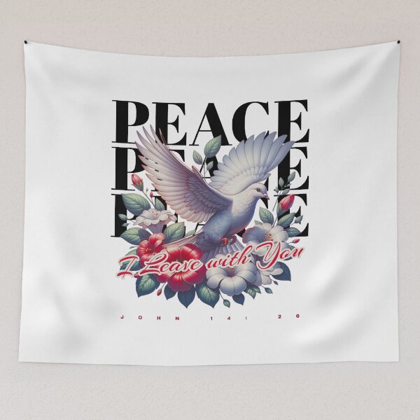 Item preview, Peace I Leave With You Christian Dove Floral designed and sold by Sachie's Studio.