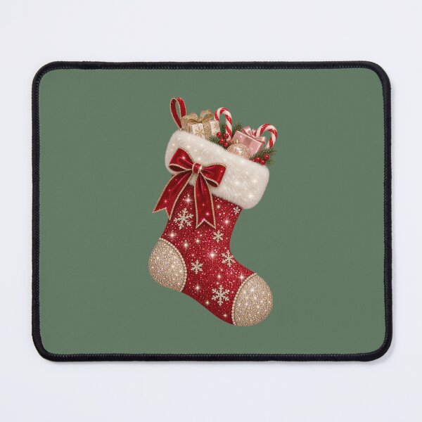 Artikelvorschau, Glitzernder, mit Geschenken gefüllter Weihnachtsstrumpf entworfen und verkauft von MIRANDA CREATIVE.