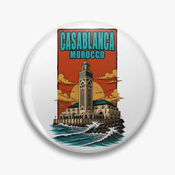 Item preview, Casablanca Morocco Vintage Travel Tourism designed and sold by TravelersGems.