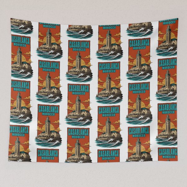 Item preview, Casablanca Morocco Vintage Travel Tourism designed and sold by TravelersGems.