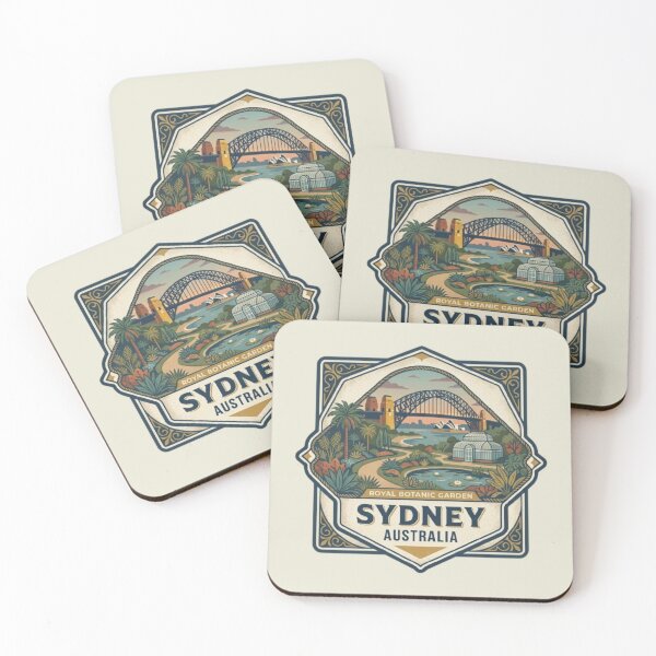 Item preview, Sydney Australia Royal Botanic Garden Vintage Travel Badge Harbour Bridge Emblem Design designed and sold by Travel Souvenirs 30.