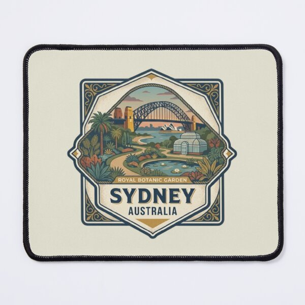 Item preview, Sydney Australia Royal Botanic Garden Vintage Travel Badge Harbour Bridge Emblem Design designed and sold by Travel Souvenirs 30.