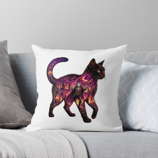 Item preview, Spooky Vampire Cat Silhouette Fantasy Scene designed and sold by Feral Kitty Design Studio, LLC.