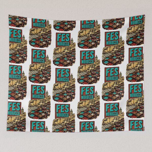 Item preview, Fes Morocco Vintage Travel Tourism designed and sold by TravelersGems.