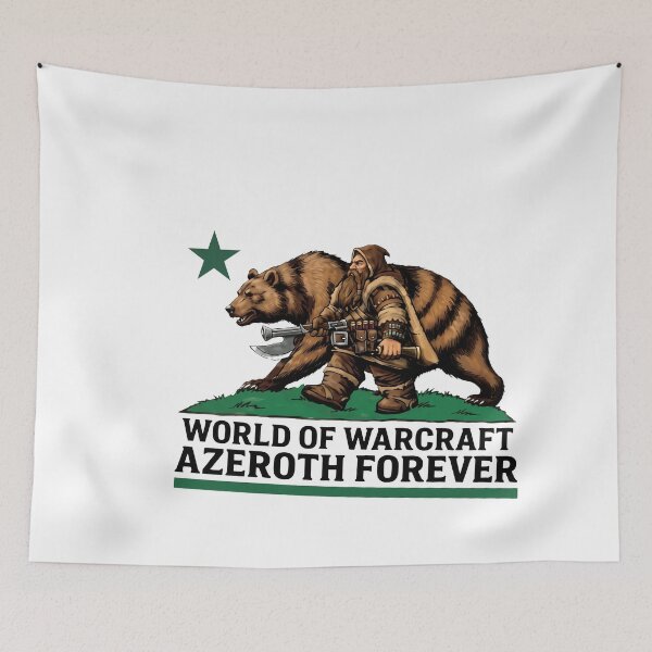 Artikelvorschau, World of Warcraft Azeroth für immer mit Zwerg und Bär entworfen und verkauft von lightylegal.