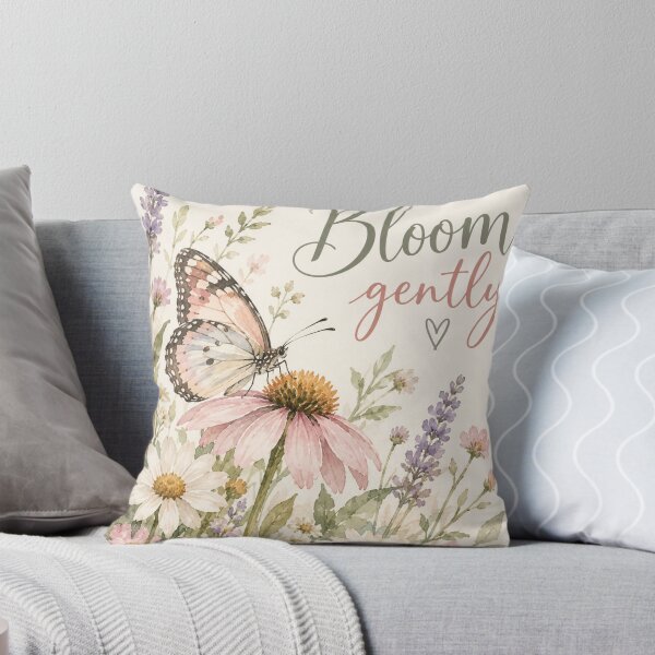 Item preview, Bloom Gently Butterfly Floral Art designed and sold by Willow Sky.