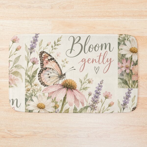 Item preview, Bloom Gently Butterfly Floral Art designed and sold by Willow Sky.