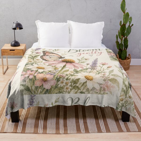Item preview, Bloom Gently Butterfly Floral Art designed and sold by Willow Sky.