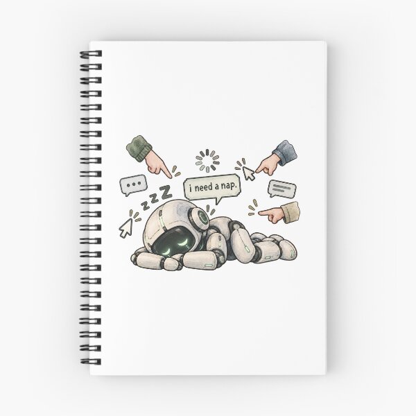 Item preview, Notes from an Overworked AI - I need a nap designed and sold by aztrends.