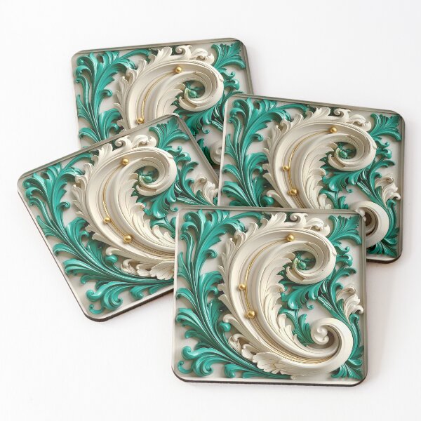 Item preview, Duality of White Ceramic and Jade Marble designed and sold by Vicky Brago-Mitchell®.