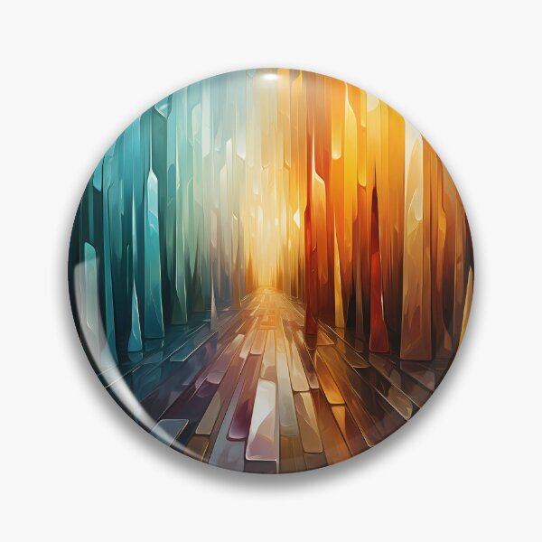 Item preview, Abstract Light and Shadow – Modern Blue and Orange Geometric Art designed and sold by GutyzDesignsES.