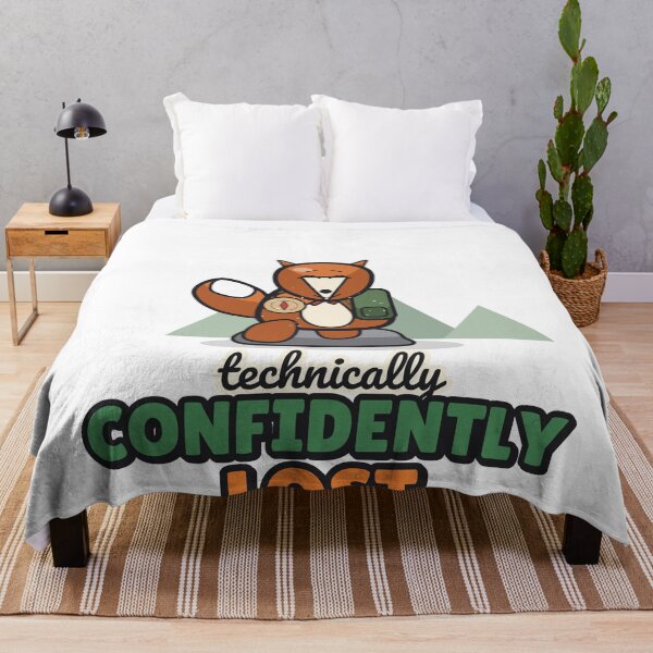 Item preview, Confidently Lost - Funny Hiking Fox designed and sold by BooAndBloomCo.