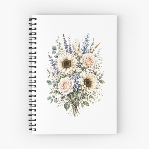 Item preview, Farmhouse Floral Watercolor Bundle – Rustic Botanical Flower Collection designed and sold by Amsafjol.