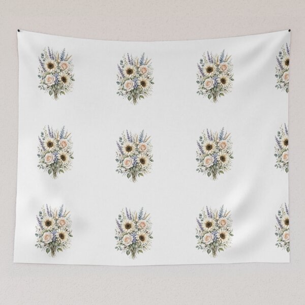 Item preview, Farmhouse Floral Watercolor Bundle – Rustic Botanical Flower Collection designed and sold by Amsafjol.