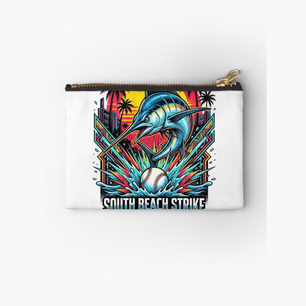 Item preview, South Beach Baseball Marlin T-Shirt - Aggressive Marine Mascot Art designed and sold by Pandora´s Box.