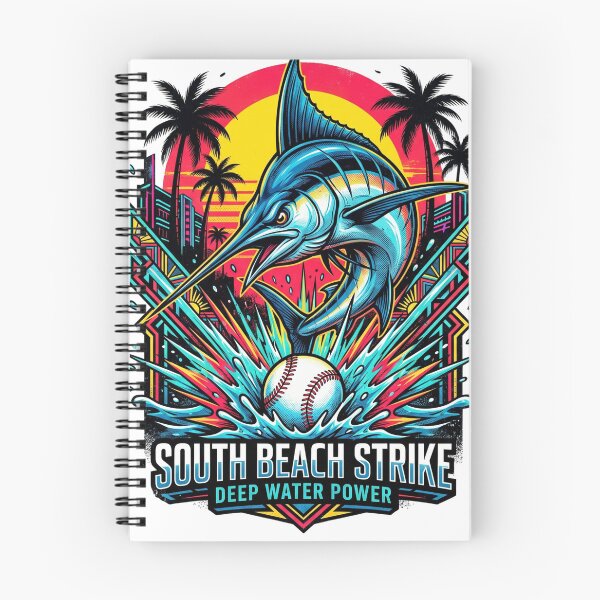 Item preview, South Beach Baseball Marlin T-Shirt - Aggressive Marine Mascot Art designed and sold by Pandora´s Box.