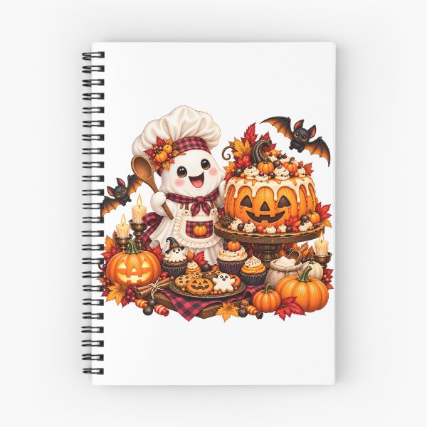 Item preview, Pumpkin Cake Ghost – Enchanted Halloween Baking designed and sold by Clothes With Smiling Animals Walt Gral.